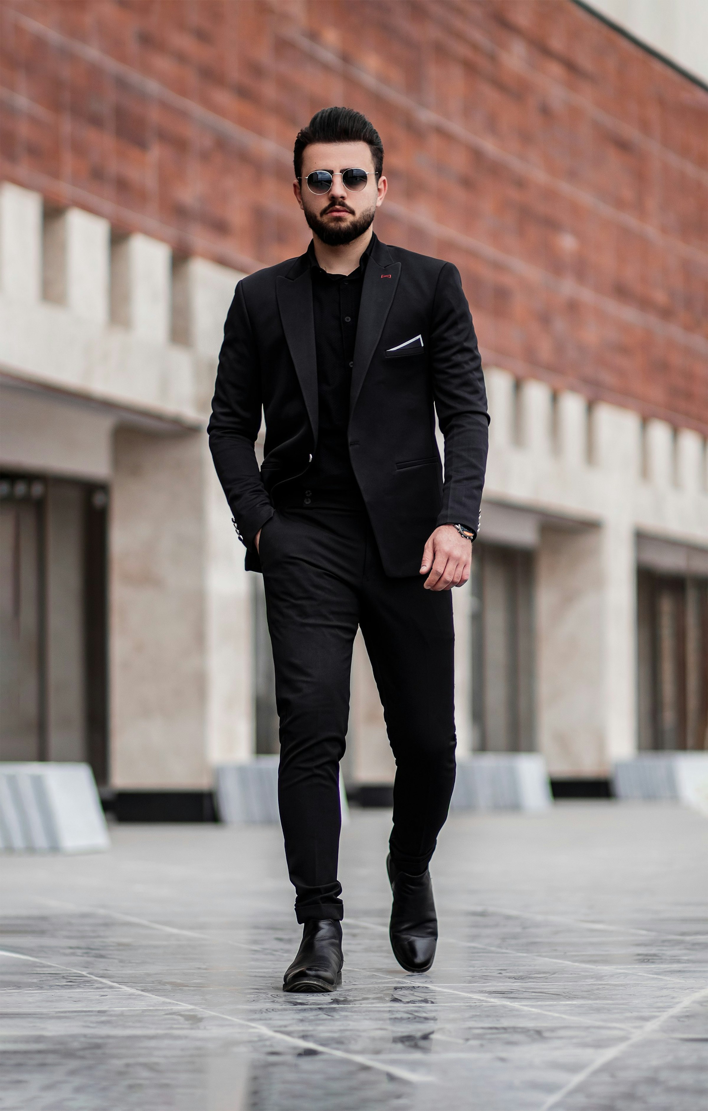 Modern menswear portrait with minimalist styling